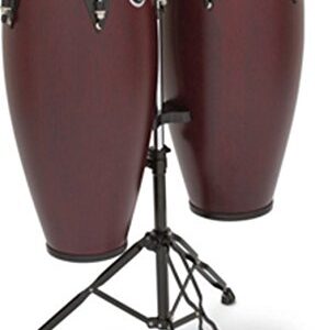 LP LP646NY-DW City Series 2 Piece Wood Conga Set with Stand, Dark Satin
