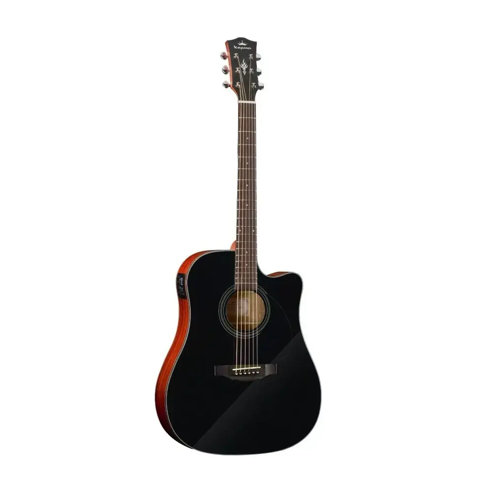 Kepma EDCE Semi Acoustic Guitar Black Matt