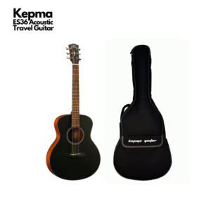 Kepma ES36 Travel Acoustic Guitar Black Matt Mahogany Guitar