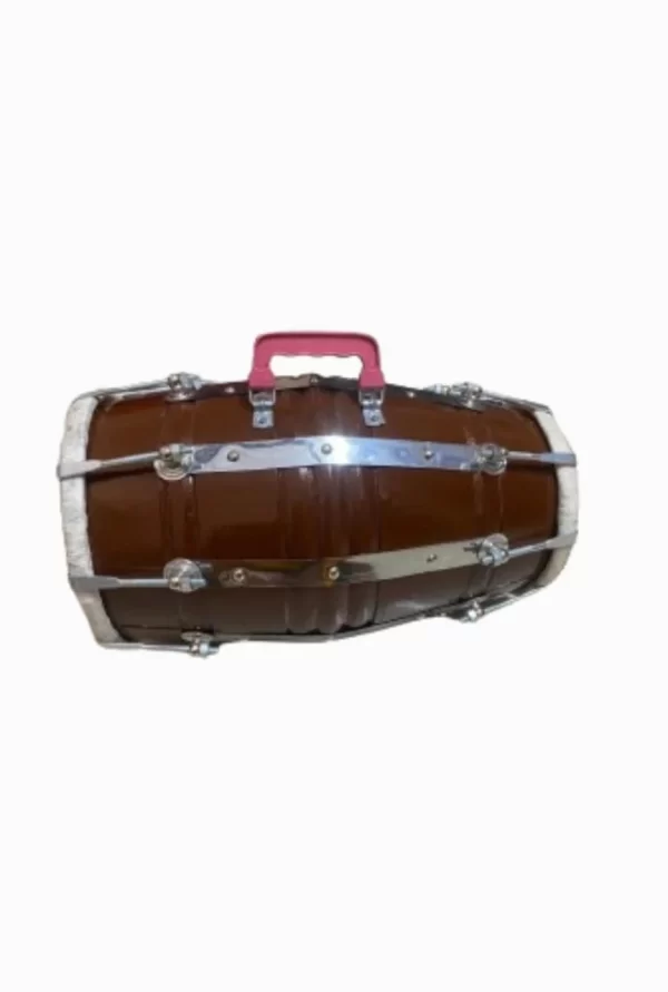 Naal Dholak Special With Handle Heavy | Dark Brown