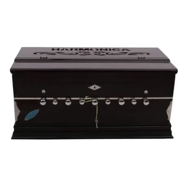 Harmonica Co. Harmonium Standard Kharaj with Cuplar (Brown)