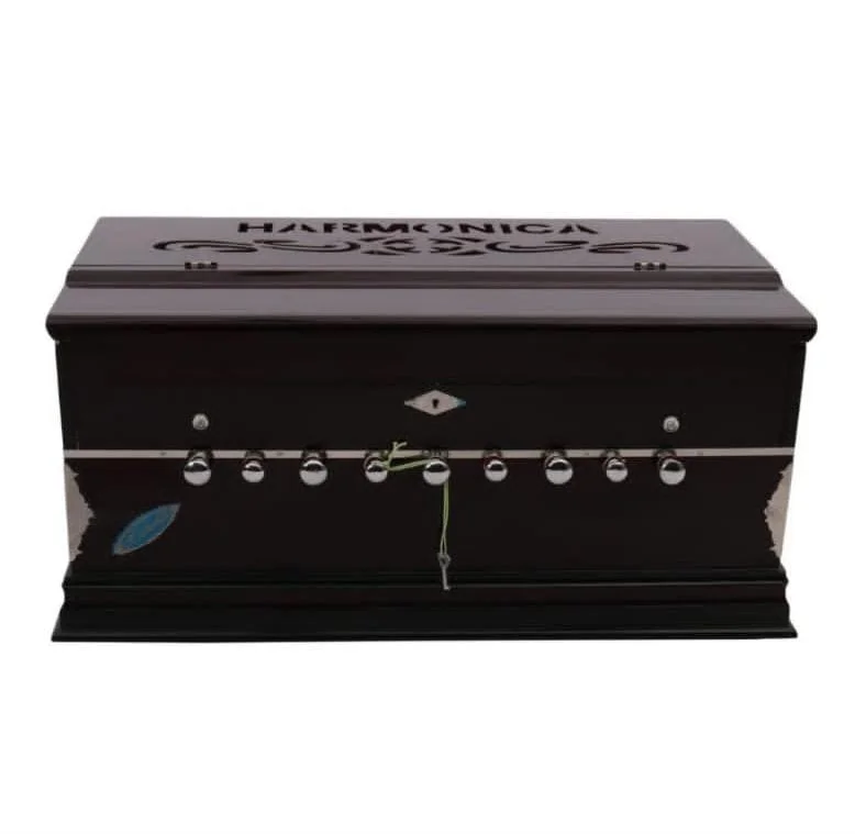 Harmonica Co. Harmonium Standard Kharaj with Cuplar (Brown)