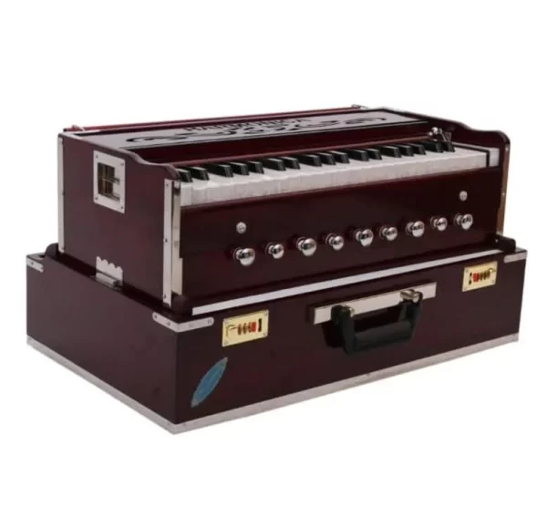 Harmonica Portable Safri Harmonium with couplar (Brown)